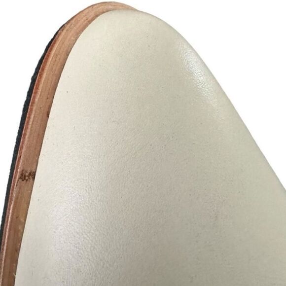 Portland Leather Patina Pointed Flat Bone Leather Loafers Slip-On Shoes Size 9.5 - Picture 9 of 10